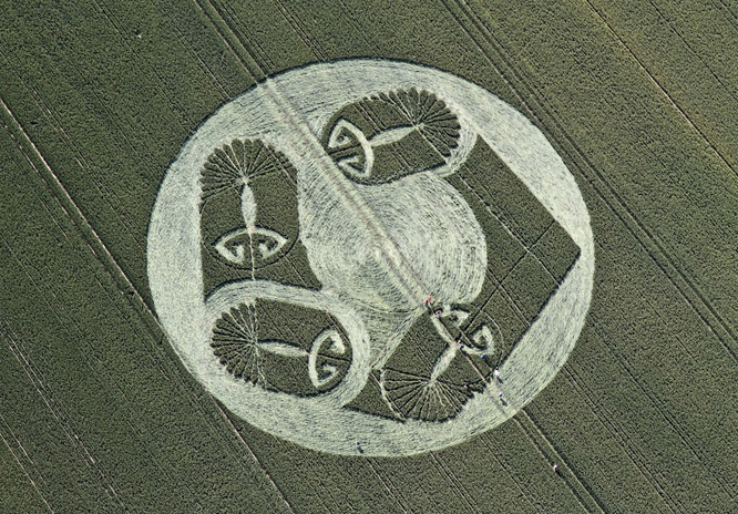 Honeystreet (2), Wiltshire crop circle, aerial photo 10