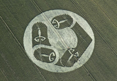 Honeystreet (2), Wiltshire crop circle, aerial photo 8