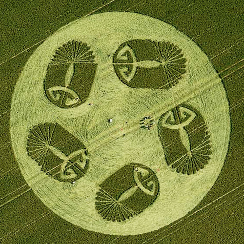 Honeystreet (2), Wiltshire crop circle, aerial photo 21