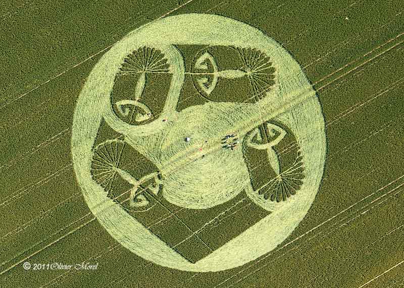 Honeystreet (2), Wiltshire crop circle, aerial photo 12