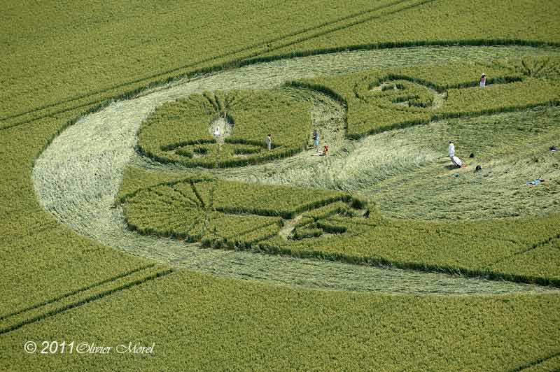 Honeystreet (2), Wiltshire crop circle, aerial photo 34