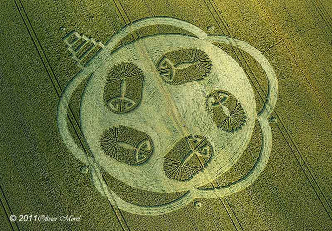 Honeystreet (2), Wiltshire crop circle, aerial photo 3
