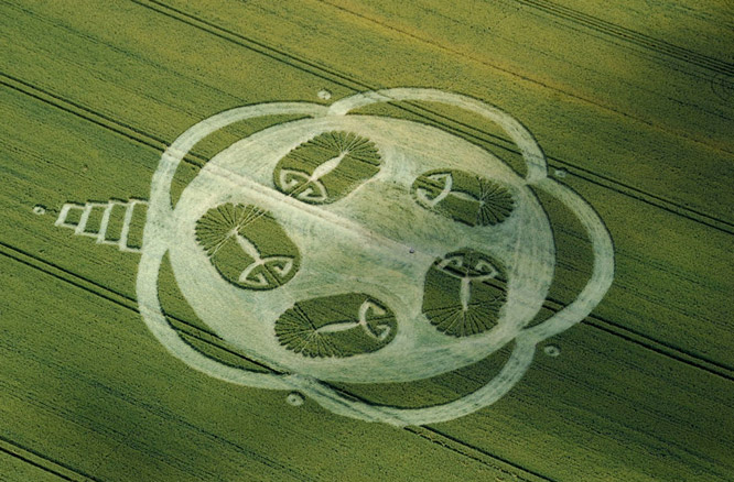 Honeystreet (2), Wiltshire crop circle, aerial photo 5