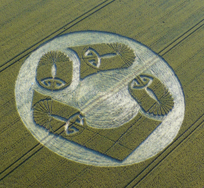 Honeystreet (2), Wiltshire crop circle, aerial photo 16