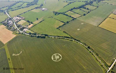 Honeystreet (2), Wiltshire crop circle, aerial photo 22