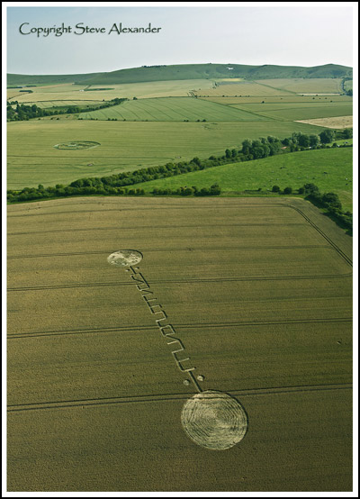 Honeystreet (3), Wiltshire crop circle, aerial photo 10