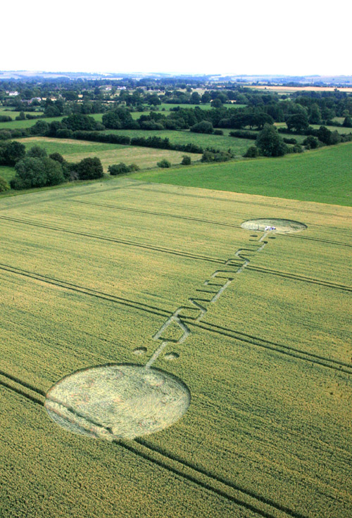 Honeystreet (3), Wiltshire crop circle, aerial photo 7