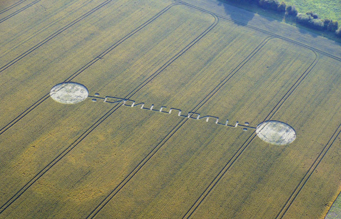 Honeystreet (3), Wiltshire crop circle, aerial photo 5