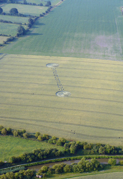 Honeystreet (3), Wiltshire crop circle, aerial photo 8