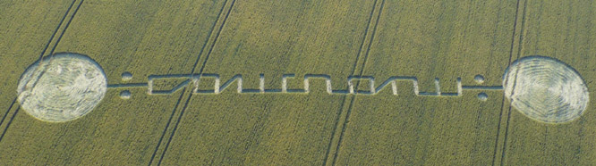 Honeystreet (3), Wiltshire crop circle, aerial photo 4