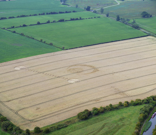 Honeystreet (3), Wiltshire crop circle, aerial photo 9
