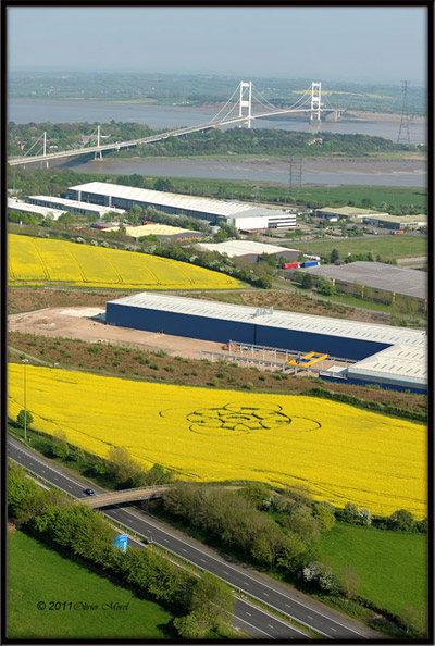 Innage, Wales crop circle, aerial photo 3
