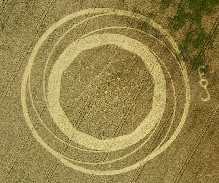 Jubilee Plantation, Wiltshire crop circle, aerial photo 6
