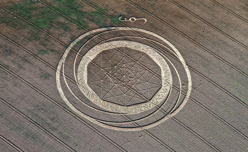 Jubilee Plantation, Wiltshire crop circle, aerial photo 2