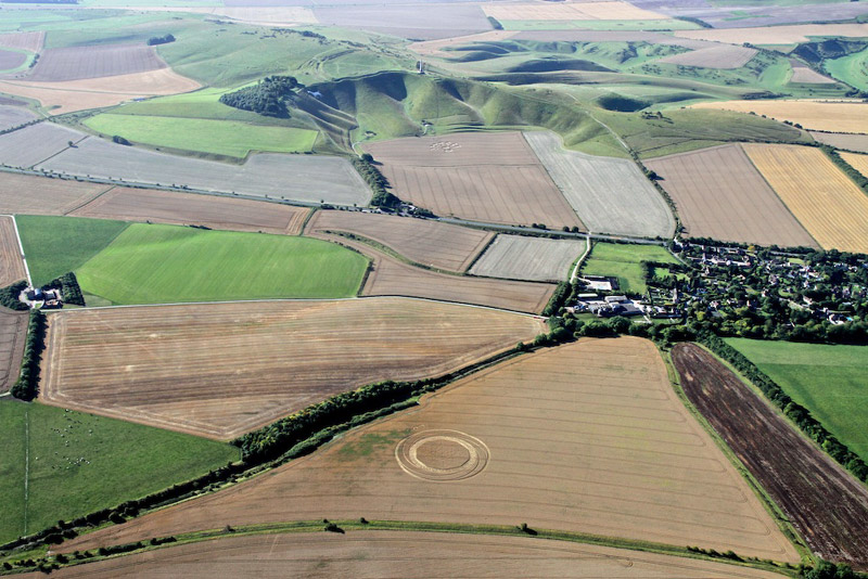 Jubilee Plantation, Wiltshire crop circle, aerial photo 3
