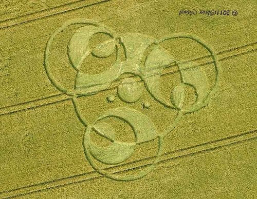 Kingstone Coombes, Oxfordshire crop circle, aerial photo 6