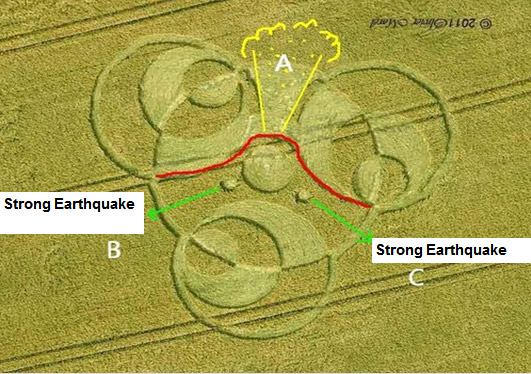 Kingstone Coombes, Oxfordshire crop circle, aerial photo 8