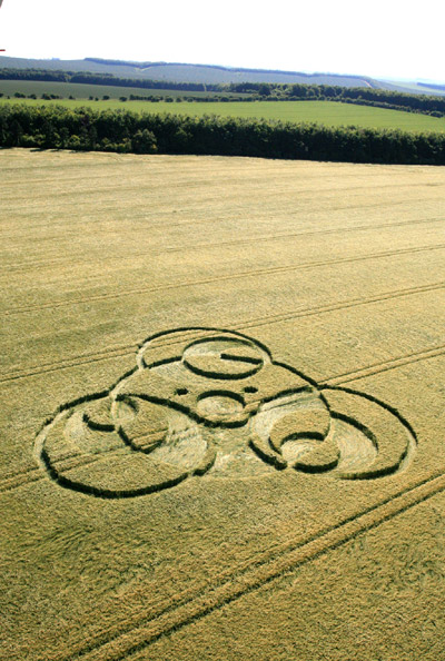Kingstone Coombes, Oxfordshire crop circle, aerial photo 24