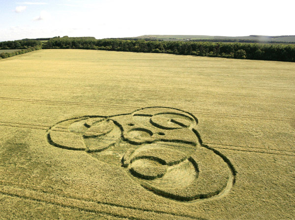 Kingstone Coombes, Oxfordshire crop circle, aerial photo 10