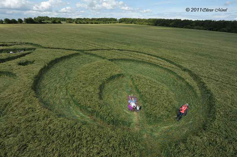 Kingstone Coombes, Oxfordshire crop circle, aerial photo 20