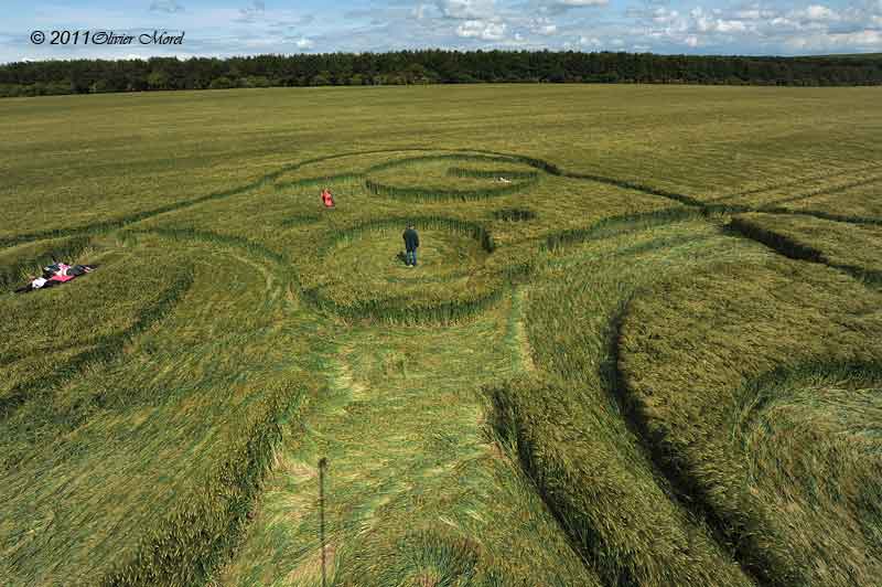 Kingstone Coombes, Oxfordshire crop circle, aerial photo 21