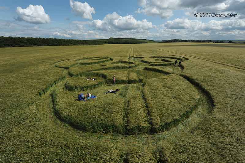 Kingstone Coombes, Oxfordshire crop circle, aerial photo 19