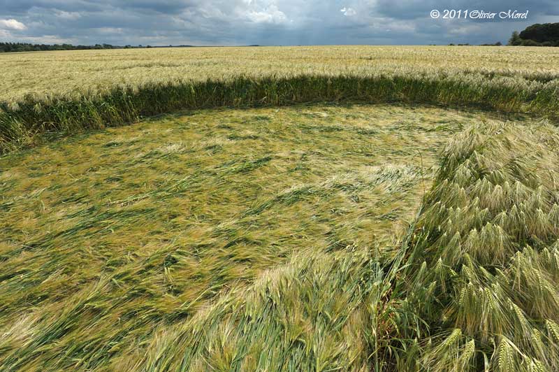 Kingstone Coombes, Oxfordshire crop circle, aerial photo 23