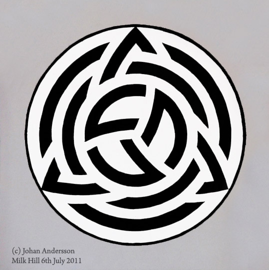 Milk Hill, Wiltshire crop circle, aerial photo 33