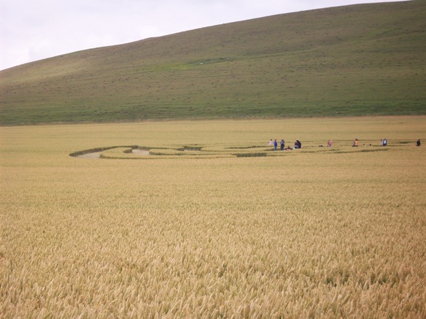Milk Hill, Wiltshire crop circle, aerial photo 65