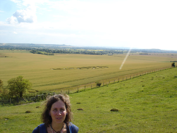Milk Hill, Wiltshire crop circle, aerial photo 23