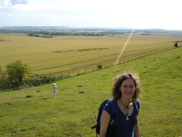 Milk Hill, Wiltshire crop circle, aerial photo 22