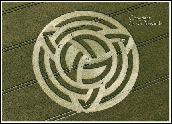 Milk Hill, Wiltshire crop circle, aerial photo 13