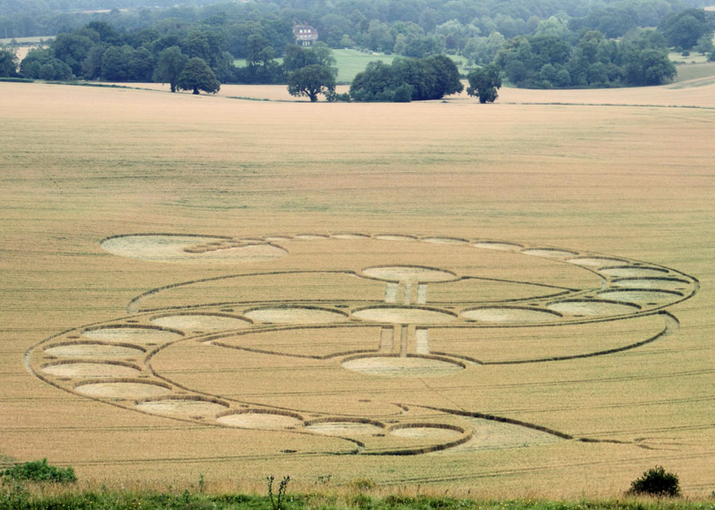 West Woodhay Down, Wiltshire crop circle, aerial photo 32