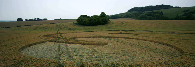 West Woodhay Down, Wiltshire crop circle, aerial photo 30