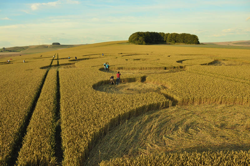 Roundway Hill, Wiltshire crop circle, aerial photo 38