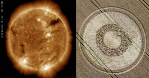 Roundway Hill, Wiltshire crop circle, aerial photo 47