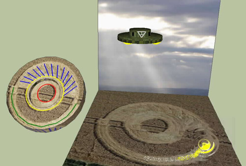 Silbury Hill, Wiltshire crop circle, aerial photo 7