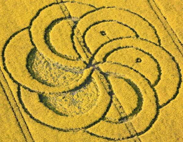 Silbury Hill, Wiltshire crop circle, aerial photo 22