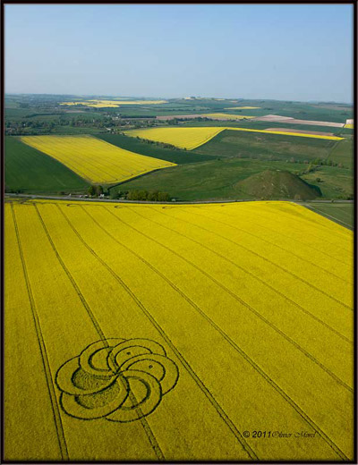 Silbury Hill, Wiltshire crop circle, aerial photo 5
