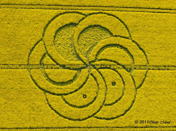 Silbury Hill, Wiltshire crop circle, aerial photo 4