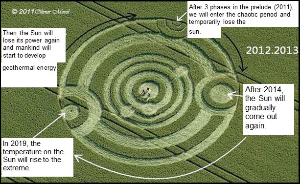 Cow Drove Hill, Hampshire crop circle, aerial photo 11