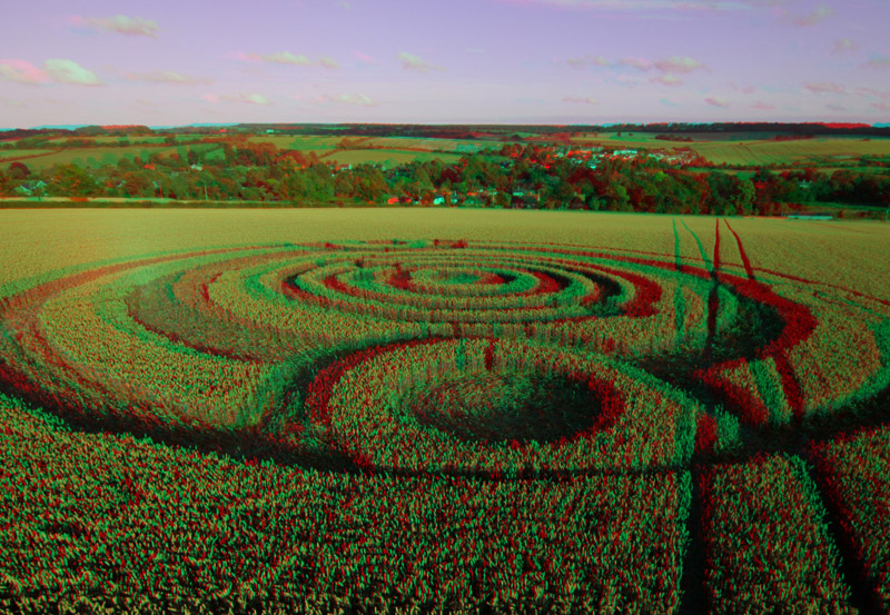 Cow Drove Hill, Hampshire crop circle, aerial photo 59