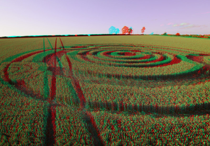 Cow Drove Hill, Hampshire crop circle, aerial photo 60