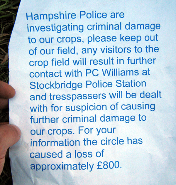 Cow Drove Hill, Hampshire crop circle, aerial photo 62