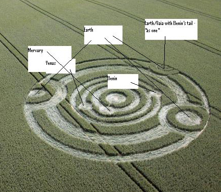 Cow Drove Hill, Hampshire crop circle, aerial photo 17