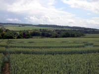 Cow Drove Hill, Hampshire crop circle, aerial photo 32