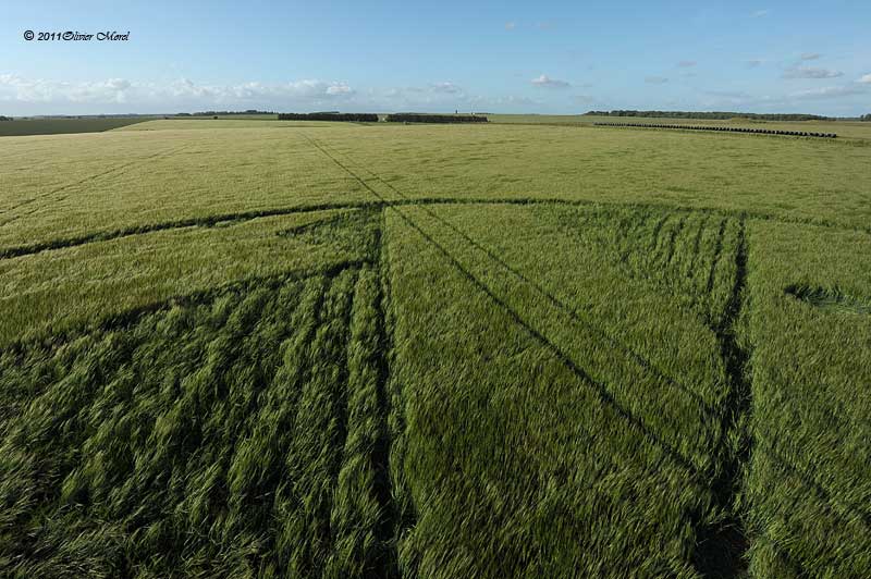 Stonehenge (1), Wiltshire crop circle, aerial photo 28