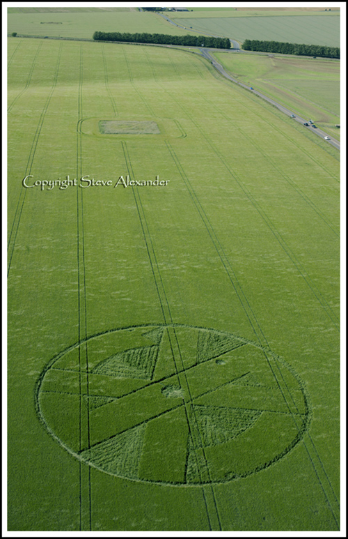 Stonehenge (1), Wiltshire crop circle, aerial photo 5