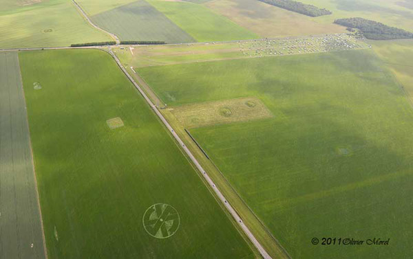 Stonehenge (2), Wiltshire crop circle, aerial photo 2