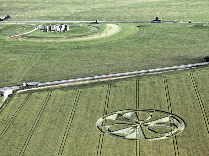 Stonehenge (3), Wiltshire crop circle, aerial photo 8